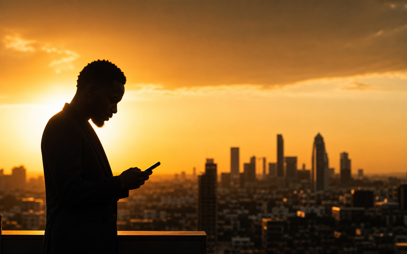 African fintech customer using PAYYER on mobile